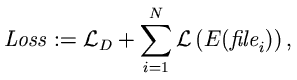 Loss := LD + LE_1 + ... + LE_N,