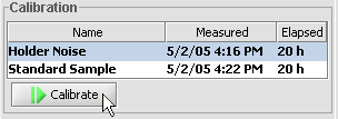 Holder noise calibration