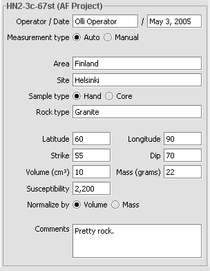 Empty project information