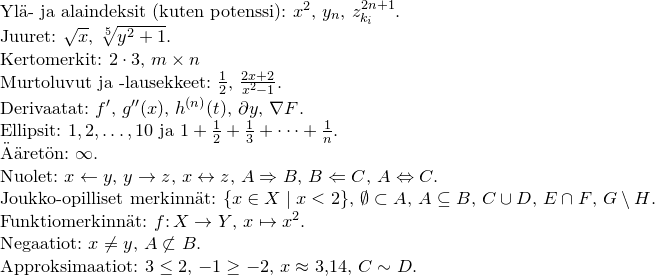 Latex Pikakurssi Matematiikan Ladonta